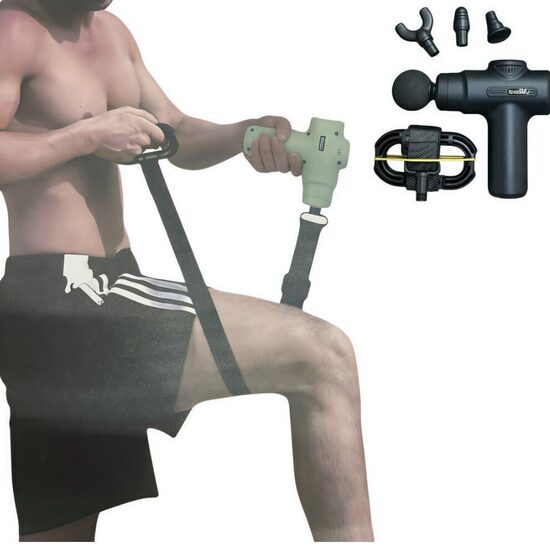 Maxtop MP-960 masažo pistoletas su 4 antgaliais ir diržu